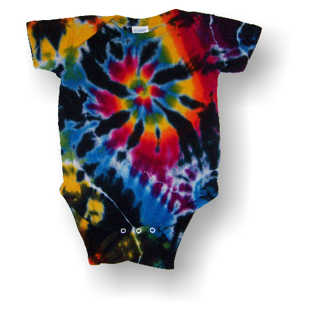 (image for) Infant Short Sleeve One Piece- Rainbow Tornado - Click Image to Close