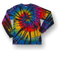 (image for) Adult Long Sleeve T-Shirt - Rainbow Tornado