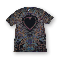 (image for) Adult V Neck T - Black Heart