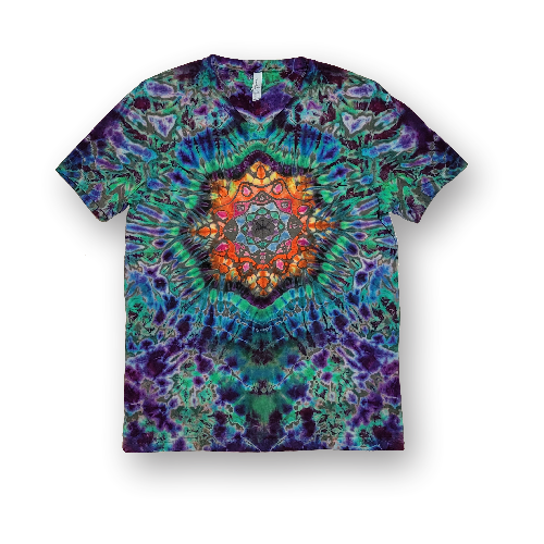 (image for) Adult V Neck T - Mandala on a Crinkle